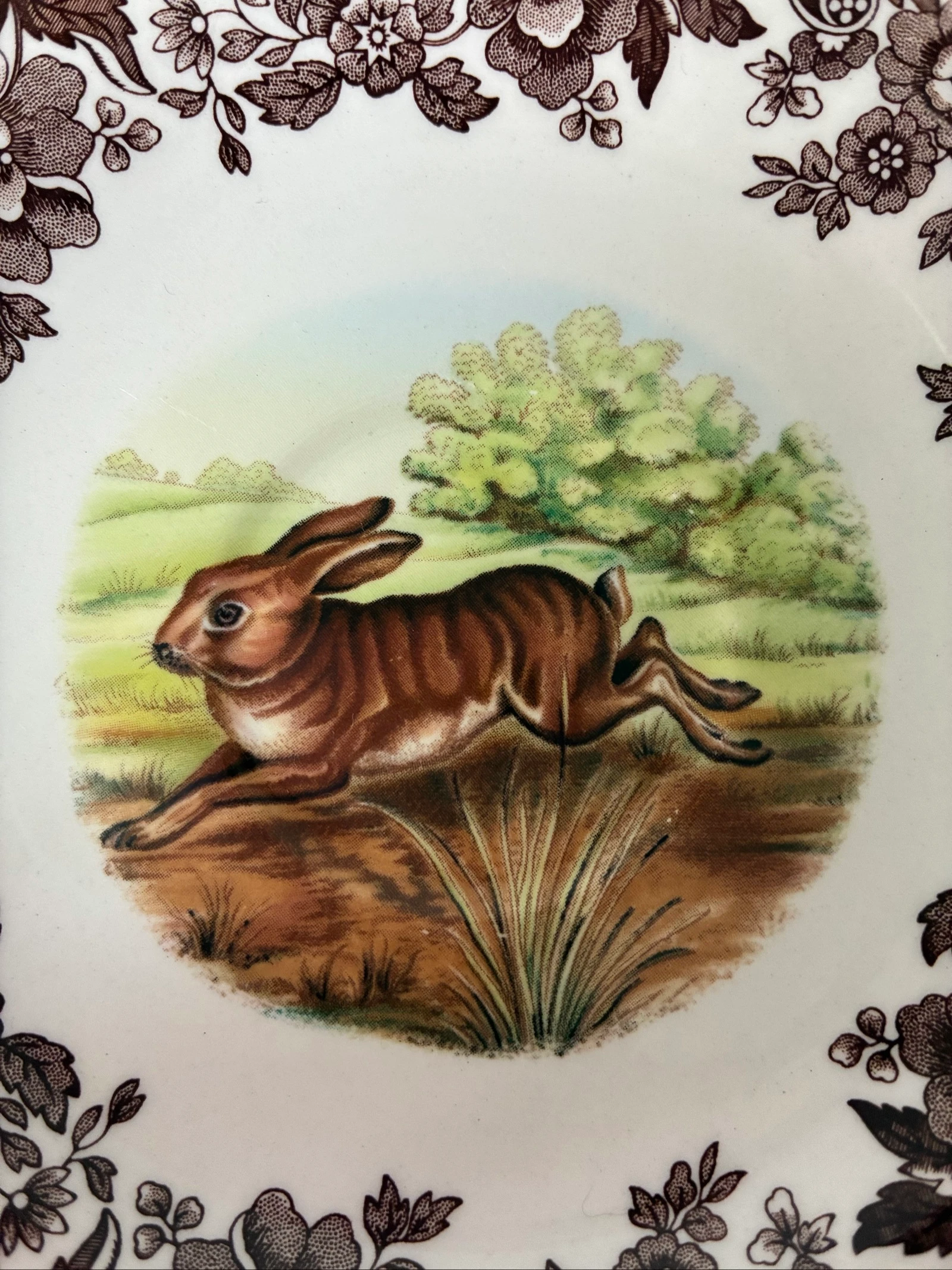 Vintage Spode Woodland 2 schoteltjes haas  – photo 2